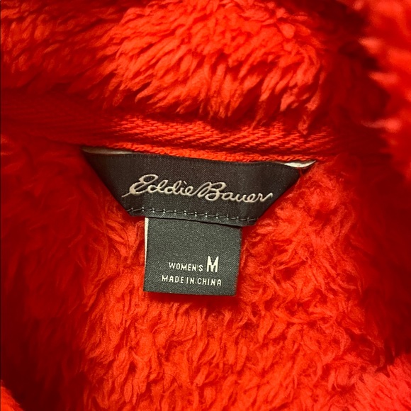 Eddie Bauer Coral Plush Fleece Vest EUC - Picture 2 of 4